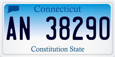 CT license plate AN38290