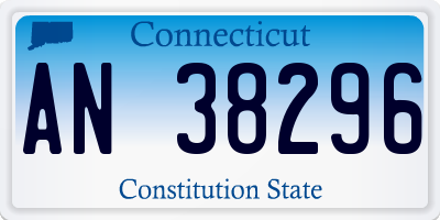 CT license plate AN38296