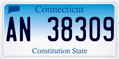 CT license plate AN38309