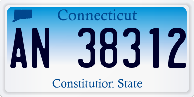 CT license plate AN38312