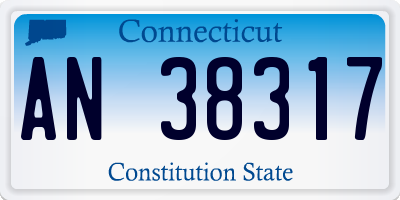 CT license plate AN38317