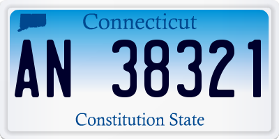 CT license plate AN38321