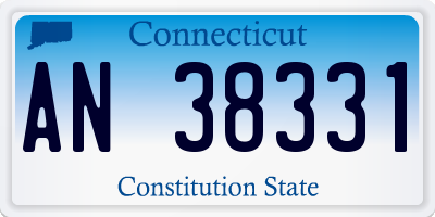 CT license plate AN38331