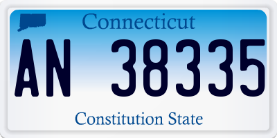 CT license plate AN38335