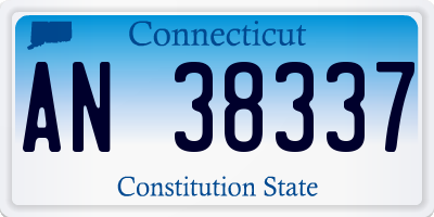 CT license plate AN38337