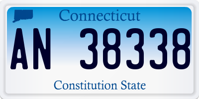 CT license plate AN38338
