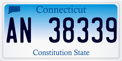 CT license plate AN38339