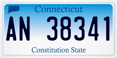 CT license plate AN38341