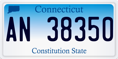 CT license plate AN38350