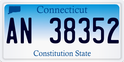 CT license plate AN38352