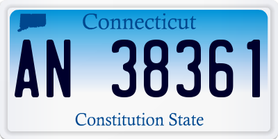 CT license plate AN38361