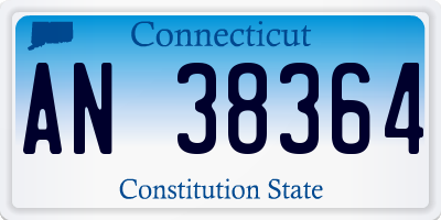 CT license plate AN38364