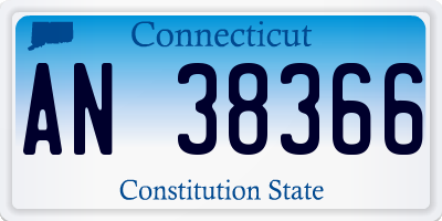 CT license plate AN38366
