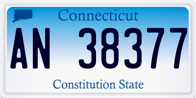 CT license plate AN38377