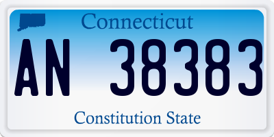 CT license plate AN38383