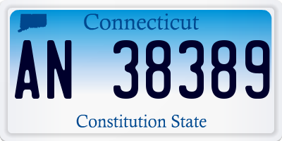 CT license plate AN38389
