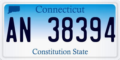 CT license plate AN38394