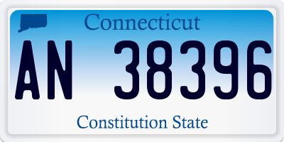 CT license plate AN38396