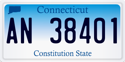 CT license plate AN38401