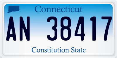 CT license plate AN38417