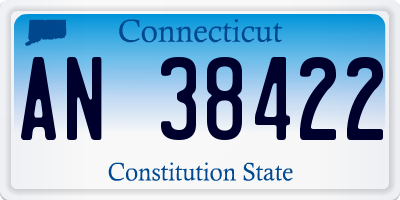 CT license plate AN38422
