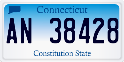 CT license plate AN38428