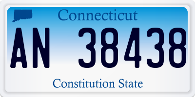 CT license plate AN38438