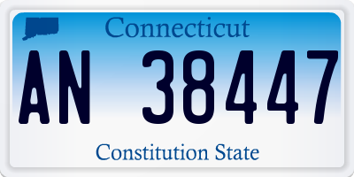 CT license plate AN38447