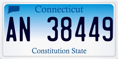 CT license plate AN38449