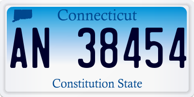 CT license plate AN38454