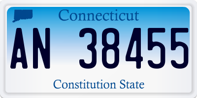 CT license plate AN38455