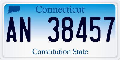 CT license plate AN38457