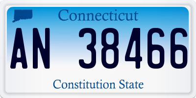 CT license plate AN38466