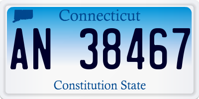 CT license plate AN38467