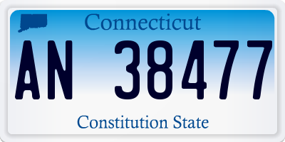 CT license plate AN38477