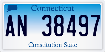 CT license plate AN38497