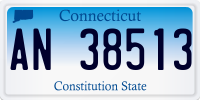 CT license plate AN38513