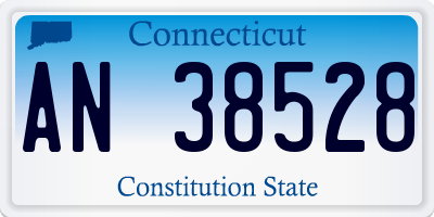 CT license plate AN38528