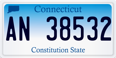 CT license plate AN38532