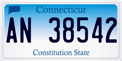 CT license plate AN38542