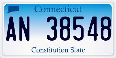 CT license plate AN38548