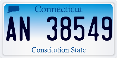 CT license plate AN38549