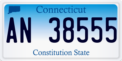 CT license plate AN38555