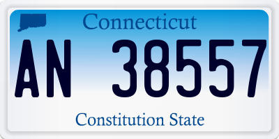 CT license plate AN38557