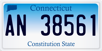 CT license plate AN38561