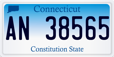 CT license plate AN38565