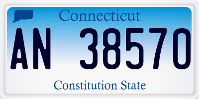 CT license plate AN38570