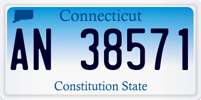 CT license plate AN38571