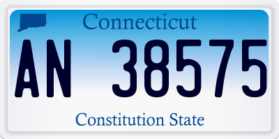 CT license plate AN38575