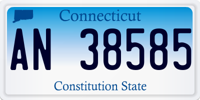 CT license plate AN38585
